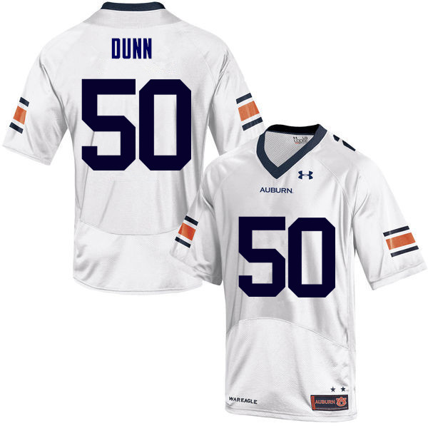 Auburn Tigers Men's Casey Dunn #50 White Under Armour Stitched College NCAA Authentic Football Jersey XUF2674ZQ